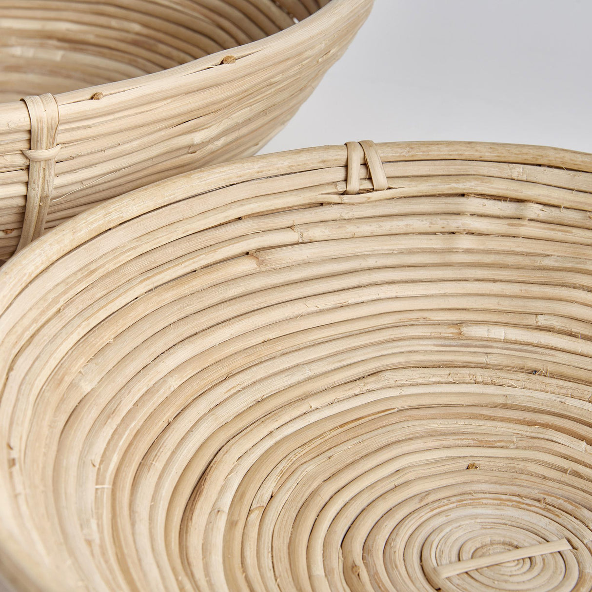 Napa Natural CANE RATTAN LOW BOWLS, SET OF 2