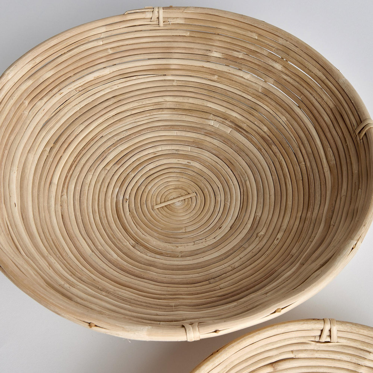 Napa Natural CANE RATTAN LOW BOWLS, SET OF 2