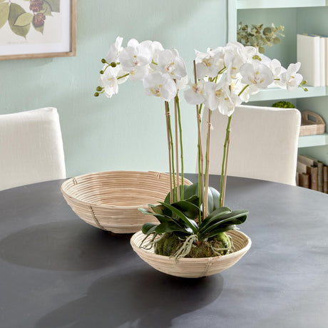 Napa Natural CANE RATTAN LOW BOWLS, SET OF 2