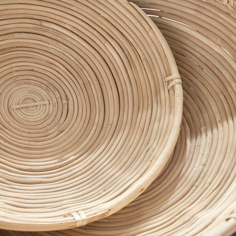 Napa Natural CANE RATTAN LOW BOWLS, SET OF 2