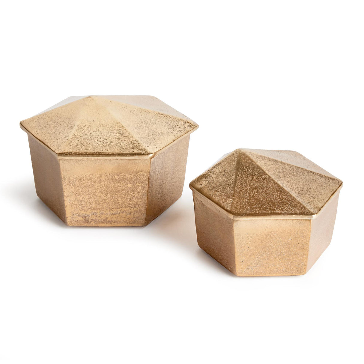 Napa Gold LUCA LIDDED BOXES, SET OF 2