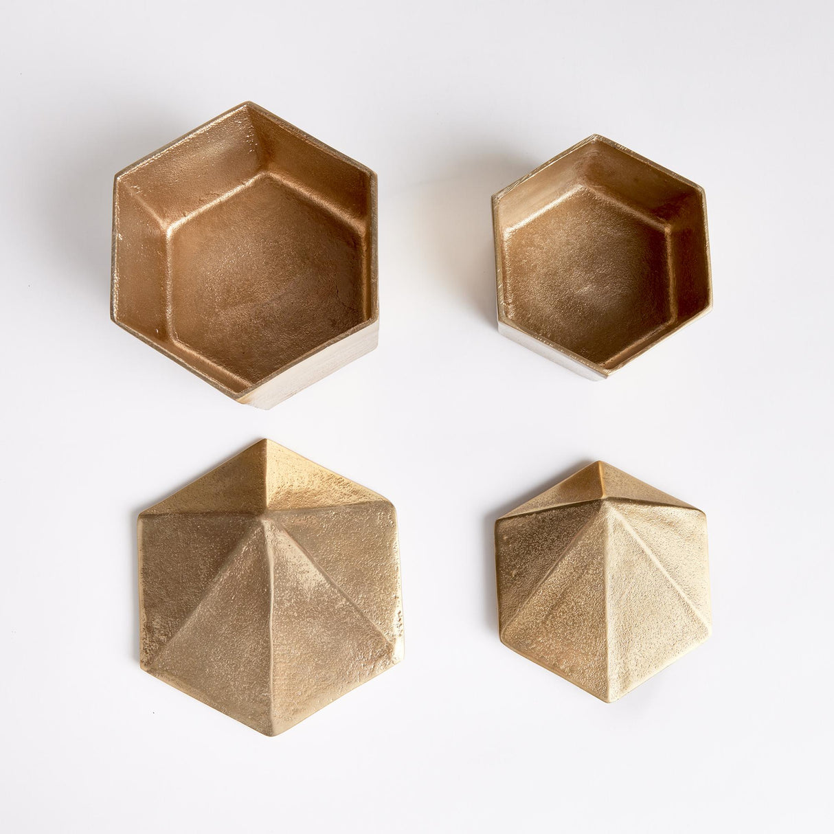 Napa Gold LUCA LIDDED BOXES, SET OF 2