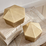 Napa Gold LUCA LIDDED BOXES, SET OF 2