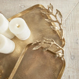 Napa Gold POMEGRANATE BRANCH DECORATIVE TRAYS, SET OF 2