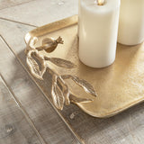 Napa Gold POMEGRANATE BRANCH DECORATIVE TRAYS, SET OF 2