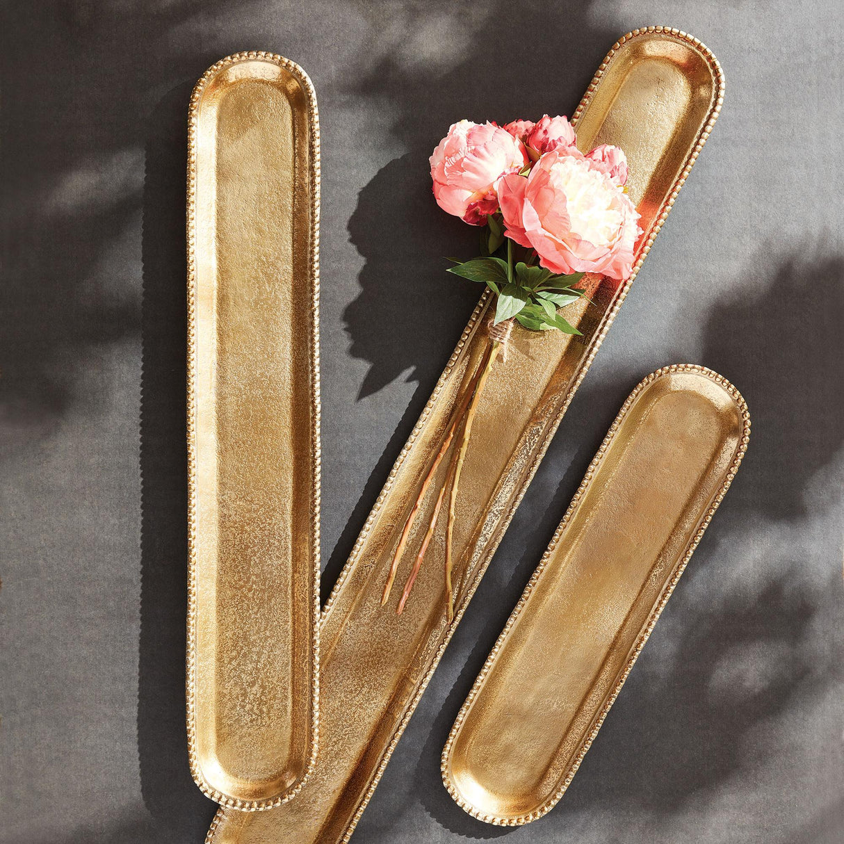 Napa Gold BLAIR DECORATIVE TRAYS, SET OF 3