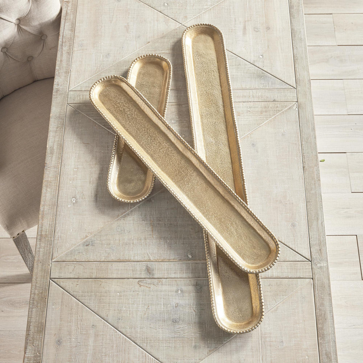 Napa Gold BLAIR DECORATIVE TRAYS, SET OF 3