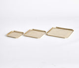 Napa Gold DEZI SQUARE SERVING TRAYS, SET OF 3