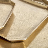 Napa Gold DEZI SQUARE SERVING TRAYS, SET OF 3