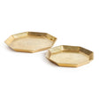 Napa Gold DEZI OCTAGONAL SERVING TRAYS, SET OF 2