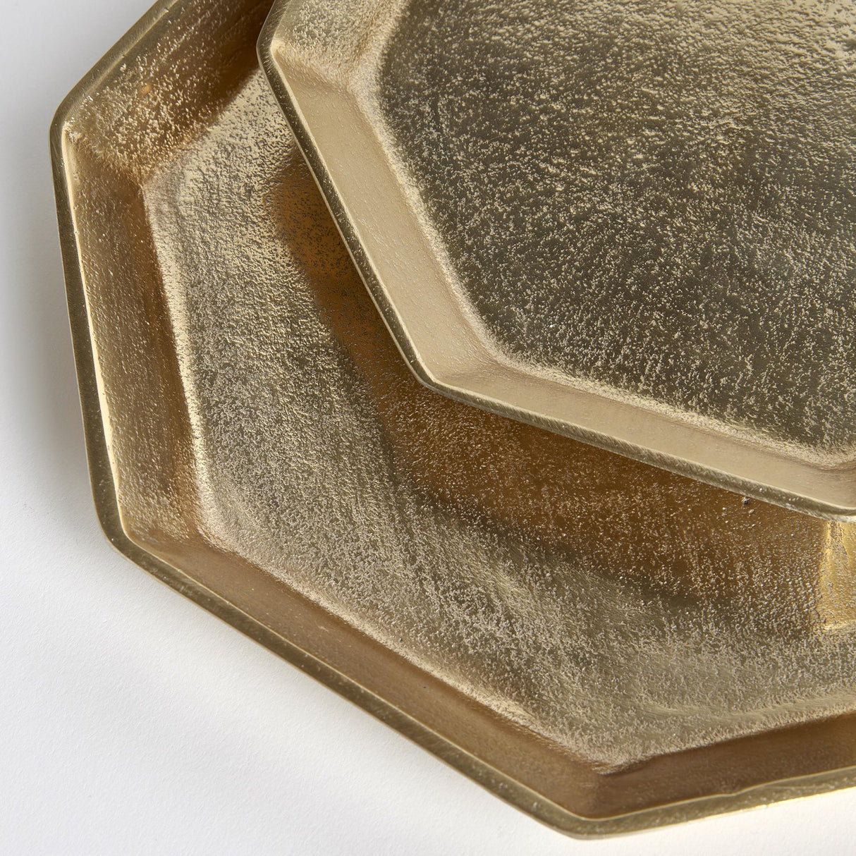 Napa Gold DEZI OCTAGONAL SERVING TRAYS, SET OF 2