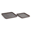 Napa Washed Black LANGLEY SQUARE TRAYS, SET OF 2