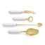 Napa White Marble/Gold ASTERIA COCKTAIL ACCESSORIES, SET OF 4