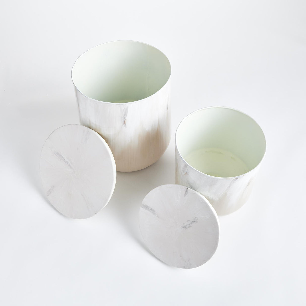 Napa Cream/Beige SANTOS STORAGE TABLES, SET OF 2