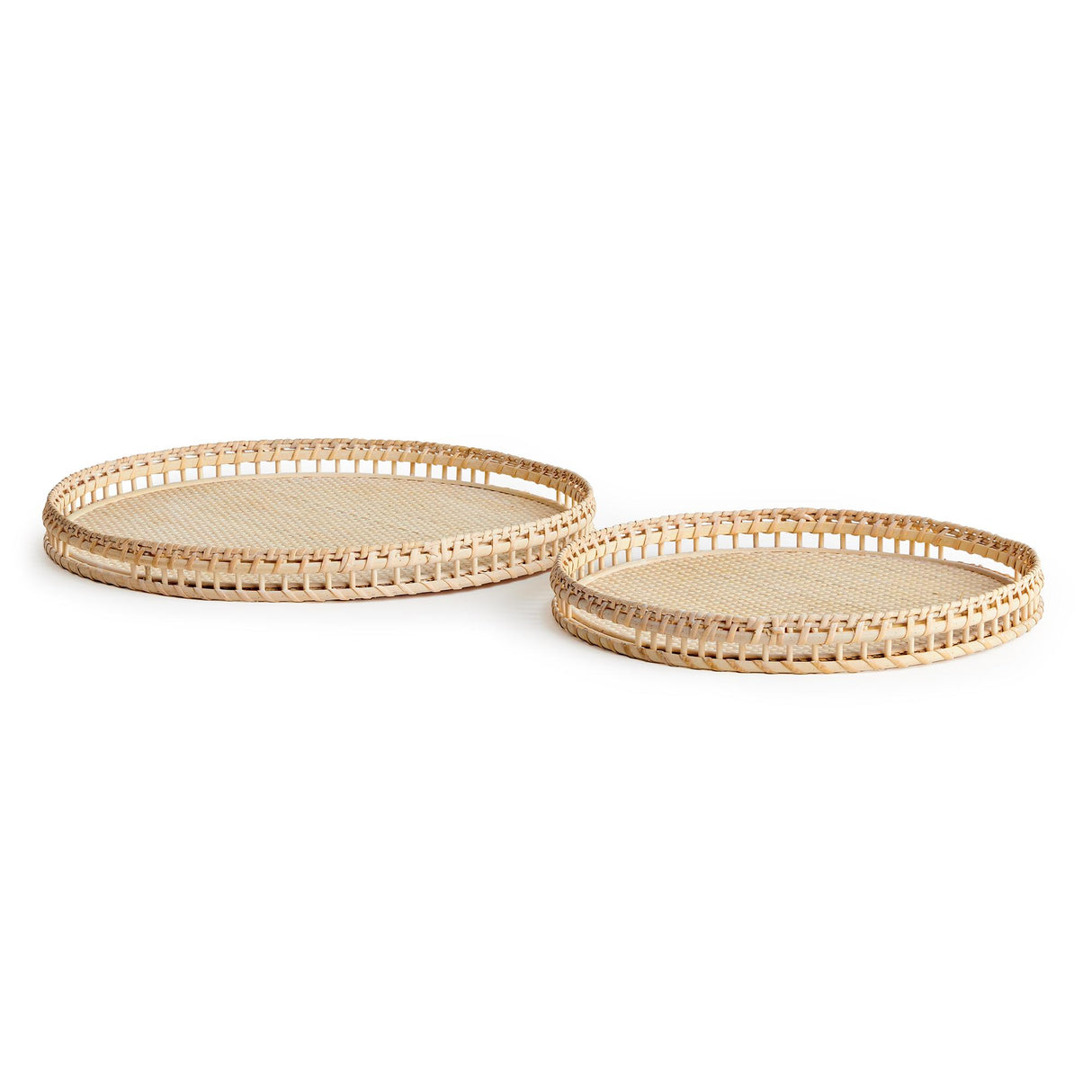 Napa Whitewash BARRI TRAYS, SET OF 2