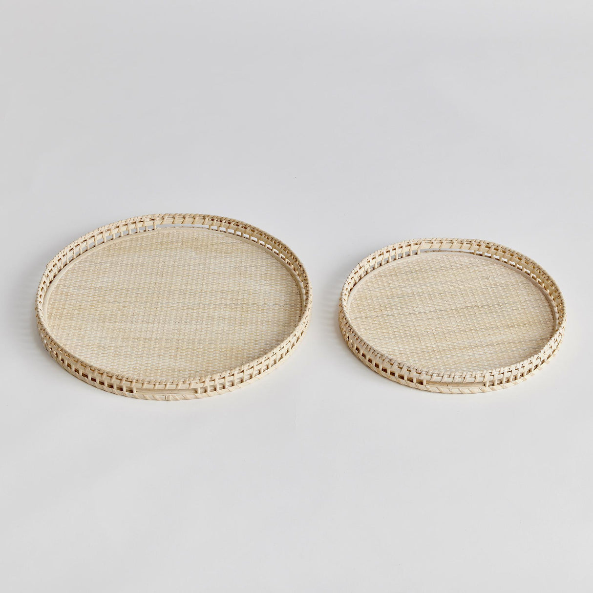 Napa Whitewash BARRI TRAYS, SET OF 2