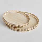 Napa Whitewash BARRI TRAYS, SET OF 2