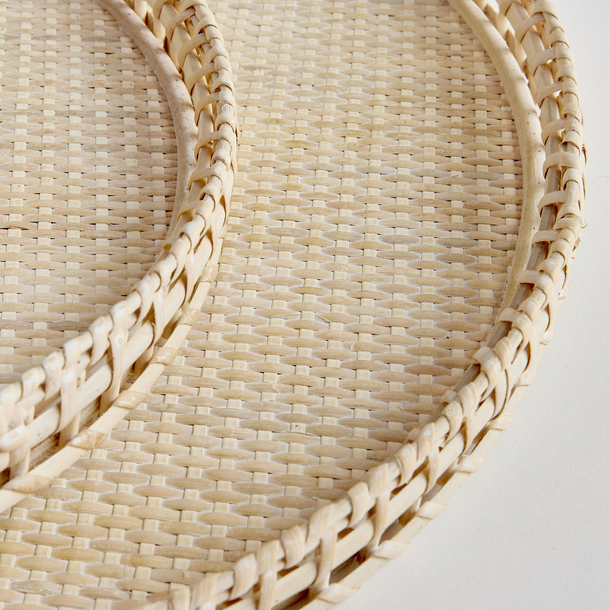 Napa Whitewash BARRI TRAYS, SET OF 2