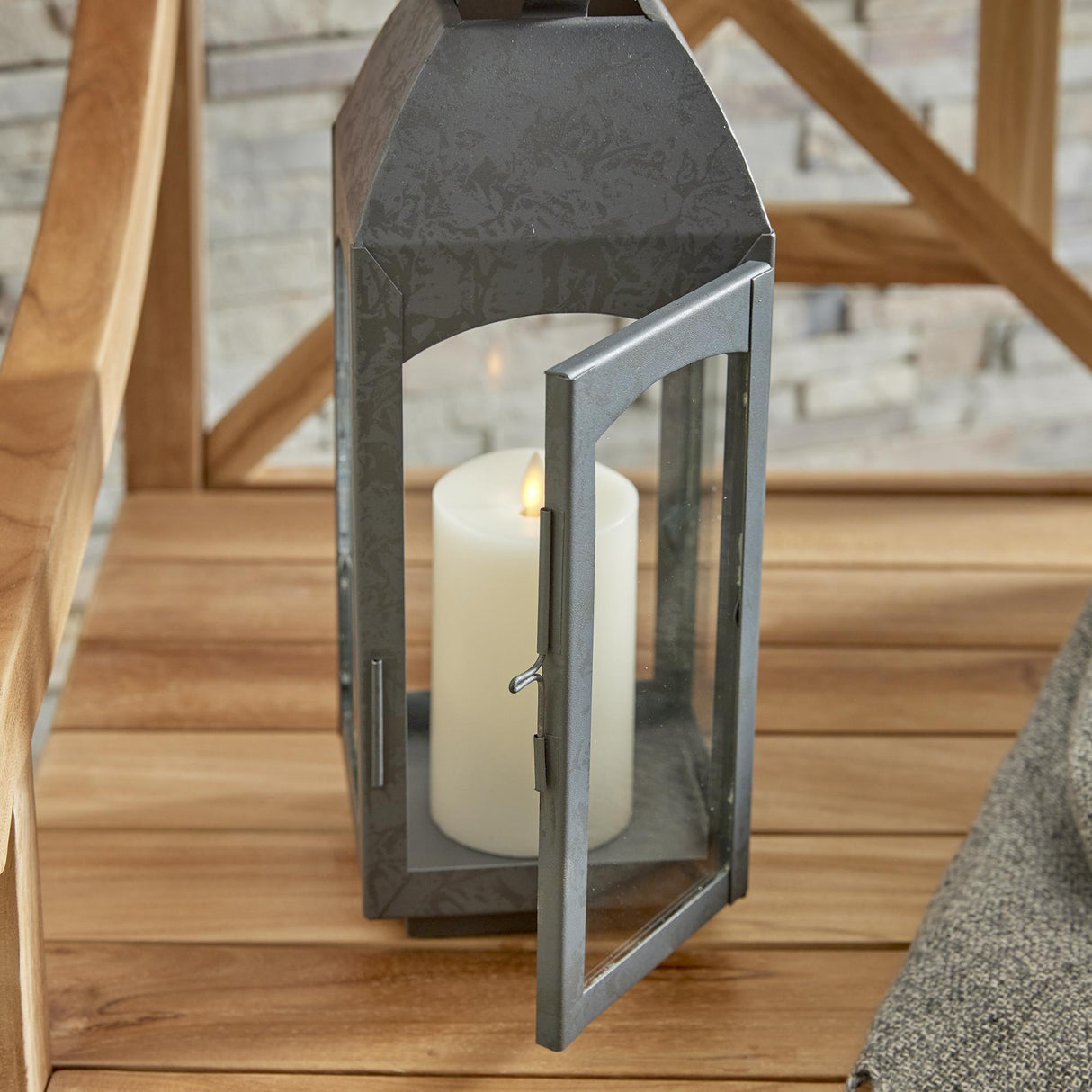 Napa Gray ANTOINNE OUTDOOR LANTERN SMALL
