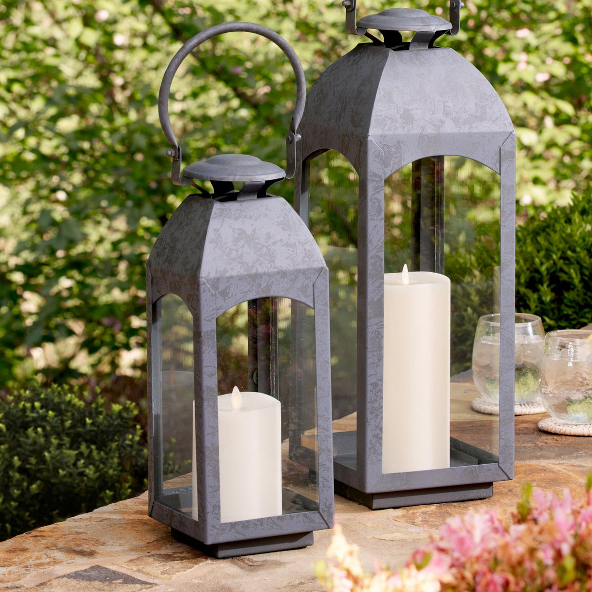 Napa Gray ANTOINNE OUTDOOR LANTERN SMALL