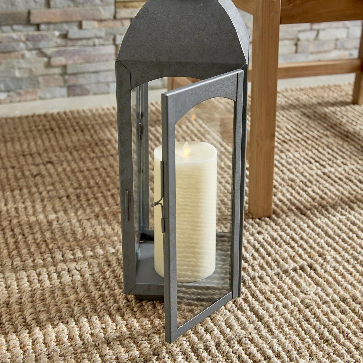 Napa Gray ANTOINNE OUTDOOR LANTERN LARGE