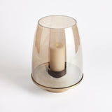 Napa Antique Brass/Bronze Luster Hammered Glass ORLI HURRICANE LARGE