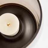 Napa Antique Brass/Bronze Luster Hammered Glass ORLI HURRICANE LARGE