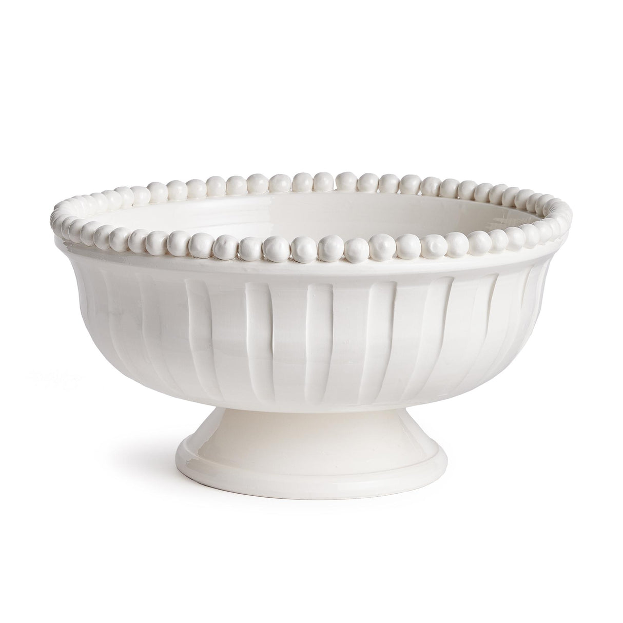 Napa White COLETTA DECORATIVE FOOTED LOW BOWL