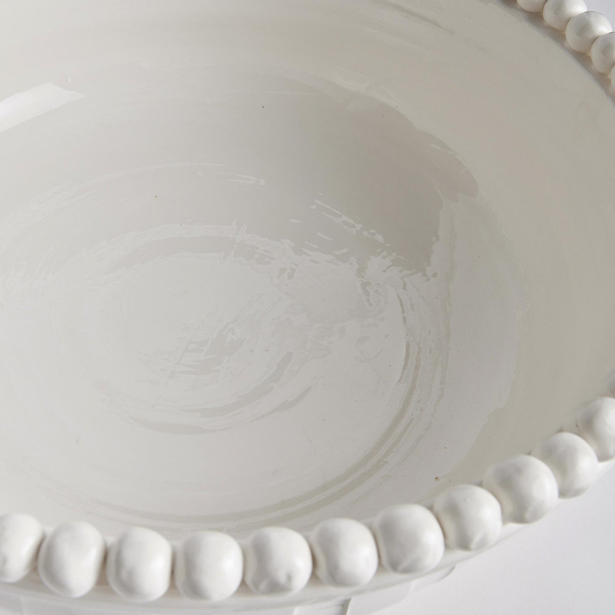 Napa White COLETTA DECORATIVE FOOTED LOW BOWL