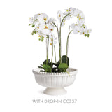 Napa White COLETTA DECORATIVE FOOTED LOW BOWL