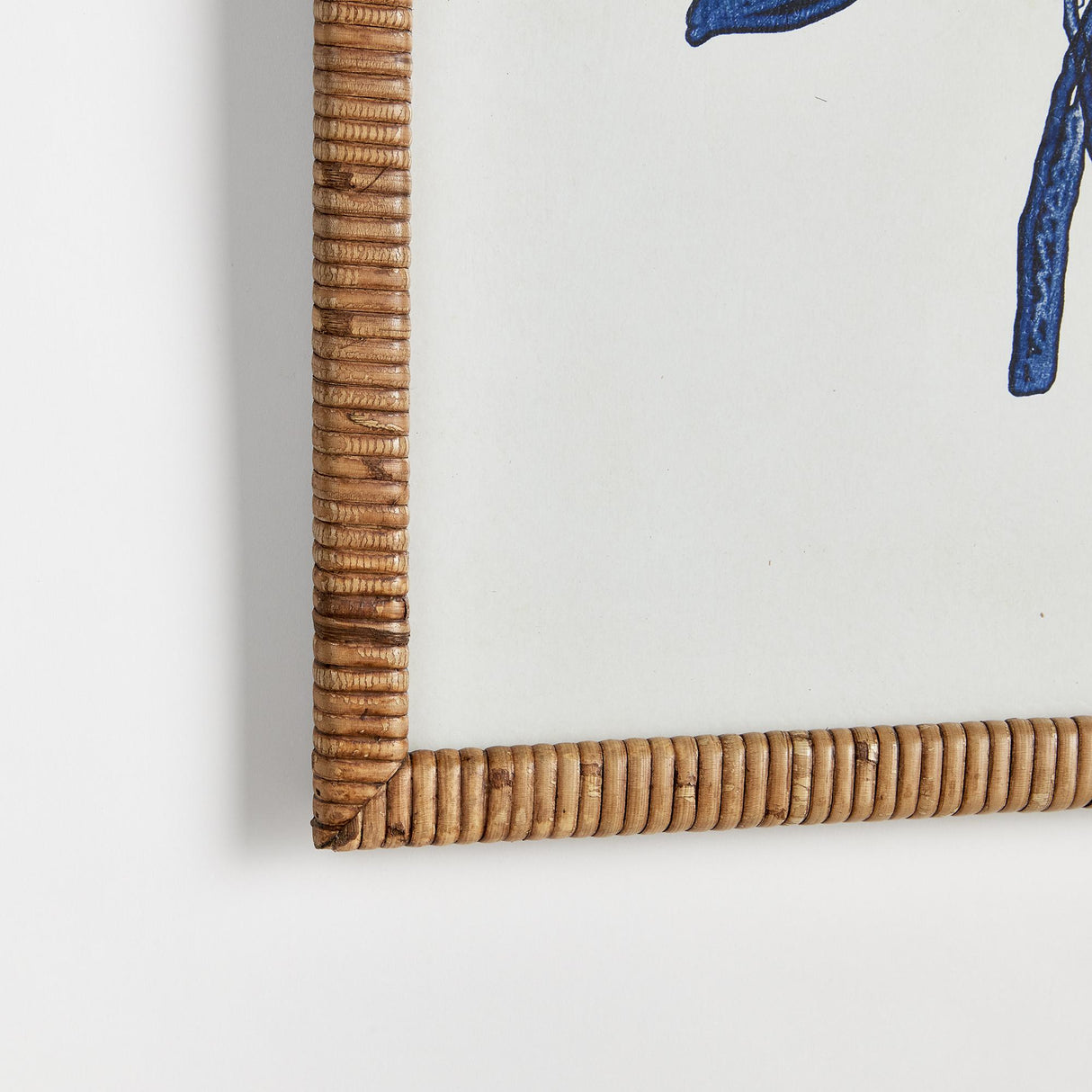 Napa Rattan wrapped frame BANKSIA BOUQUET PRINTS, SET OF 2