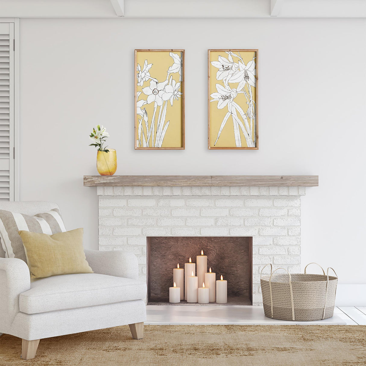 Napa  FLOWERING AMARYLLIS PRINTS, SET OF 2