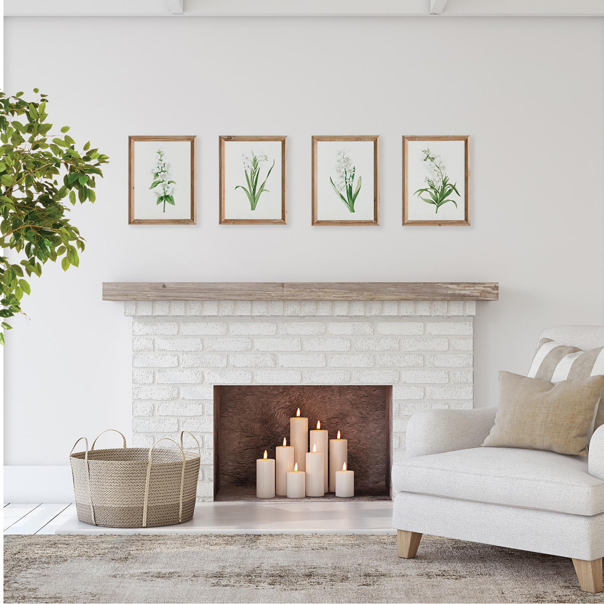 Napa  GARDEN BLOOM PRINTS, SET OF 4