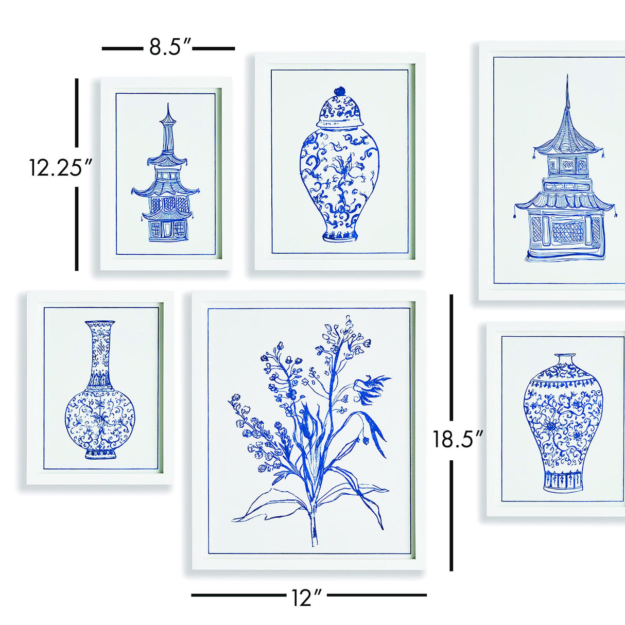 Napa  CHINOISERIE GALLERY, SET OF 8