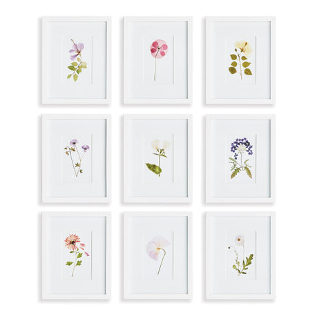 Napa Includes mat MOUNTAIN FLOWER PETITE PRINTS, SET OF 9