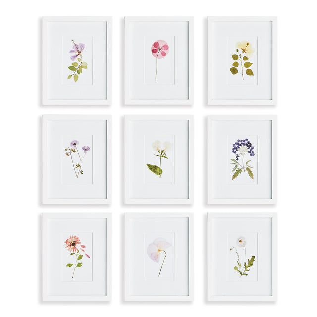 Napa Includes mat MOUNTAIN FLOWER PETITE PRINTS, SET OF 9