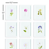 Napa Includes mat MOUNTAIN FLOWER PETITE PRINTS, SET OF 9