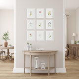 Napa Includes mat MOUNTAIN FLOWER PETITE PRINTS, SET OF 9