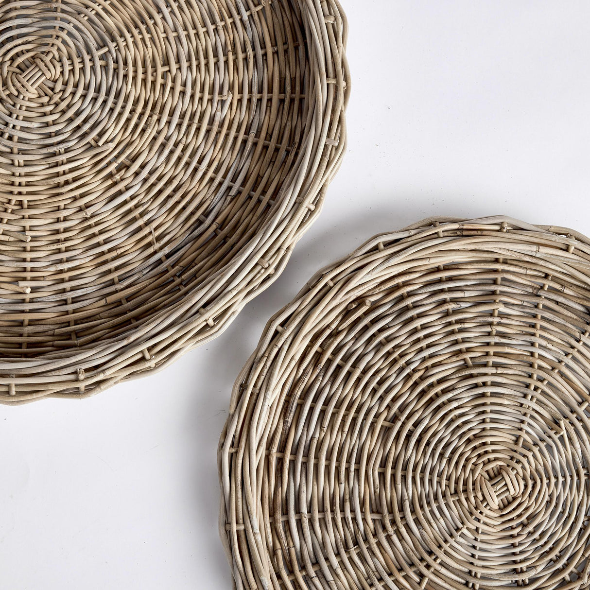 Napa Gray ELOISE ROUND TRAYS, SET OF 2