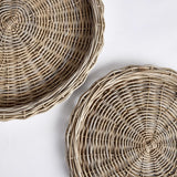 Napa Gray ELOISE ROUND TRAYS, SET OF 2
