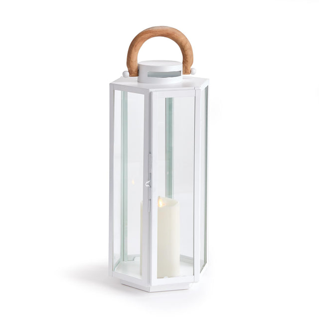 Napa White/Natural DOCKSIDE OUTDOOR LANTERN SMALL