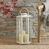 Napa White/Natural DOCKSIDE OUTDOOR LANTERN SMALL