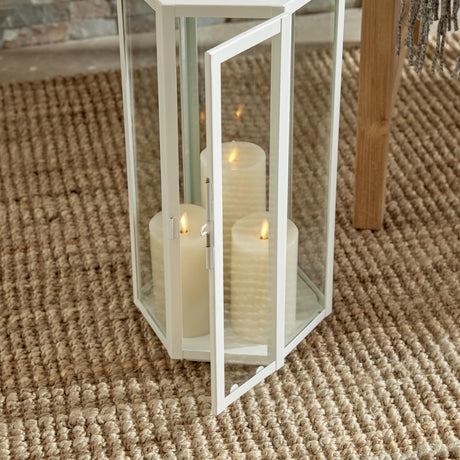 Napa White/Natural DOCKSIDE OUTDOOR LANTERN SMALL