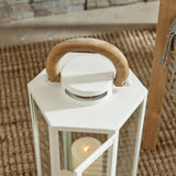 Napa White/Natural DOCKSIDE OUTDOOR LANTERN SMALL