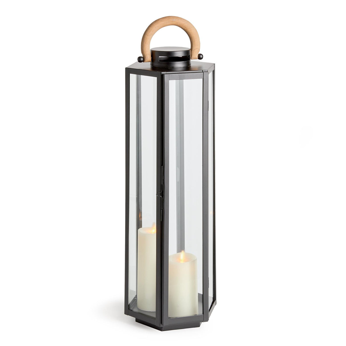 Napa Black/Natural DOCKSIDE OUTDOOR LANTERN LARGE