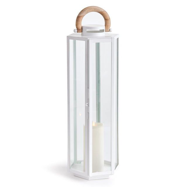 Napa White/Natural DOCKSIDE OUTDOOR LANTERN LARGE