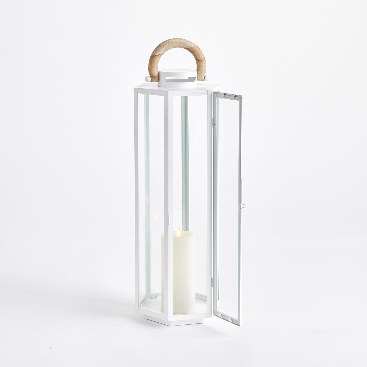 Napa White/Natural DOCKSIDE OUTDOOR LANTERN LARGE