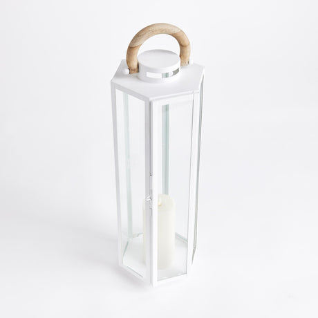 Napa White/Natural DOCKSIDE OUTDOOR LANTERN LARGE
