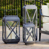 Napa Aged Zinc TERRAZZA OUTDOOR LANTERN MEDIUM