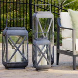 Napa Aged Zinc TERRAZZA OUTDOOR LANTERN SMALL
